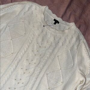 Talbots Pearl Embellished Sweater Plus Size New With Tags
